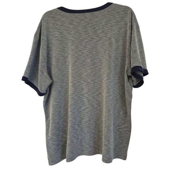 Harley Davidson Mens Graphic T Shirt Gray Red Blue Stripe Logo Size XL - Picture 4 of 5